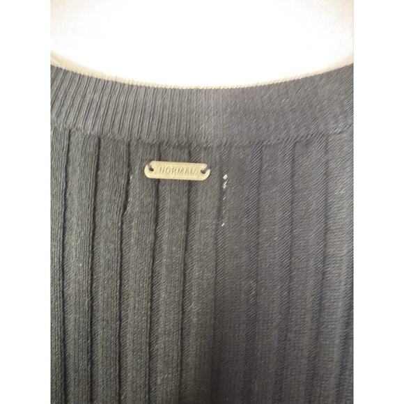 $150 The Normal Brand Rib Dress 100 Cotton Ava Black Maxi LongSleeve Bodycon XL - Picture 9 of 13